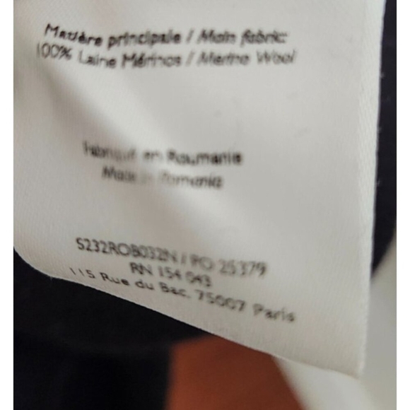 Sézane La Maille Merino Wool Turtleneck Sweater Dress Black Long Sleeve ButtonXS - Picture 9 of 15